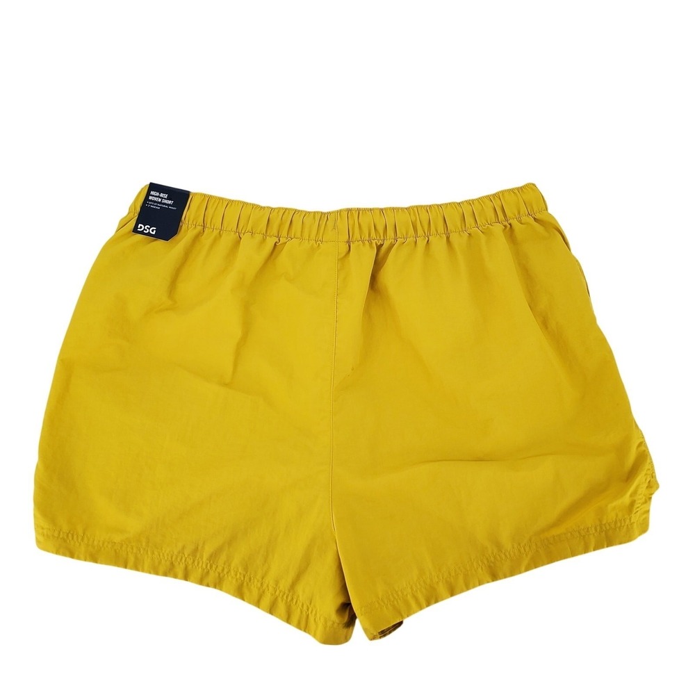 DSG Womens XXL Notched Woven Short Grounded Yellow High Rise Water Repellent New